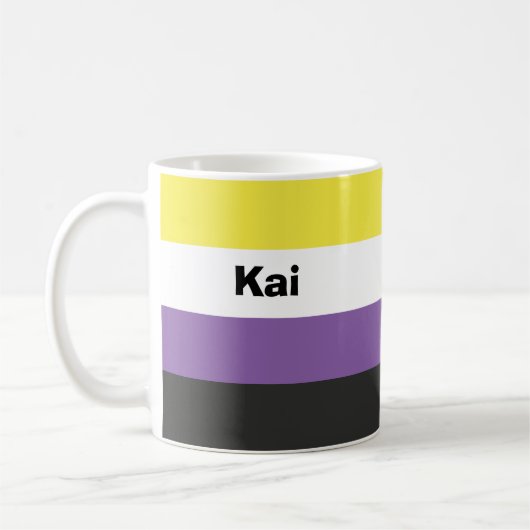 Name des nicht binären Strichs oder Monogramms Kaffeetasse (Links)