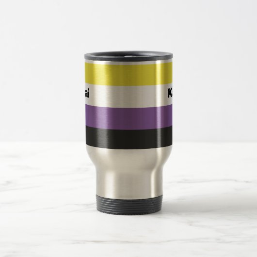 Name des nicht binären Strichs oder Monogramms Reisebecher (Mittel)
