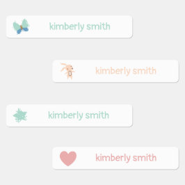 Name des niedlich School Daycare Girl Etiketten