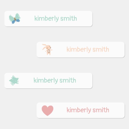 Name des niedlich School Daycare Girl Etiketten (Gruppe)