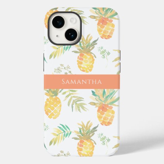 Name des niedlichen Ananas Case-Mate iPhone Hülle (Rückseite)