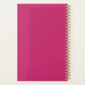 Name des niedlichen Beruflich rosa Monogramms Anfa Planer (Rückseite)