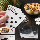 Name des niedlichen Black Cat Face Fotos Spielkarten (In Situ)