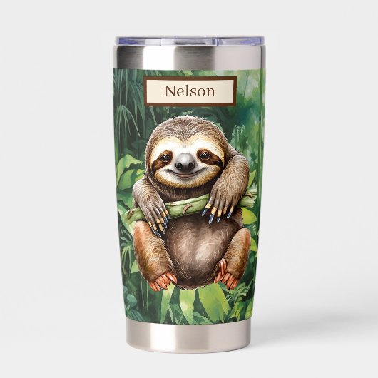 Name des niedlichen Campings Thermobecher (Vorderseite)