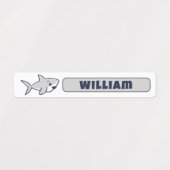 Name des niedlichen Cartoon Hai Kids Etiketten (Design 1)