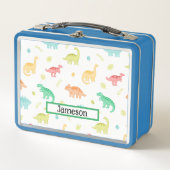 Name des niedlichen Dinosaurier-Designs Metall Brotdose (Vorderseite)