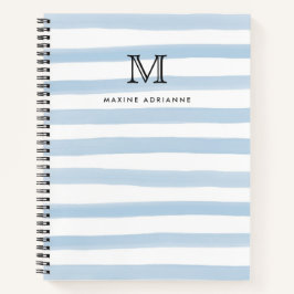 Name des niedlichen dunkelblauen Aquarellstreifens Notizblock