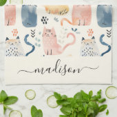 Name des niedlichen Katalogmusterns Geschirrtuch (Gefaltet)