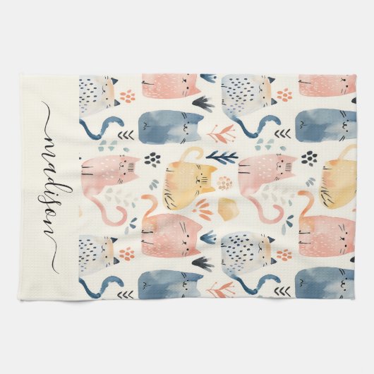 Name des niedlichen Katalogmusterns Geschirrtuch (Horizontal)