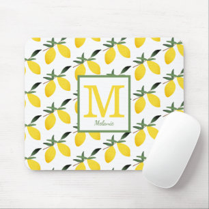 Name des niedlichen Lemon Monogramms Mousepad