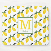 Name des niedlichen Lemon Monogramms Mousepad (Vorne)