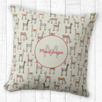 Name des niedlichen Llama Alpaca Monogramms