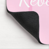 Name des niedlichen Mit Monogramm Mädchens | Rosa  Mousepad (Ecke)