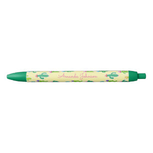 Name des niedlichen Pastel-Cactus Monogram-Skripts Kugelschreiber