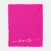 Name des Niedlichen, rosa und weißen Bowes Fleecedecke (Vorderseite)