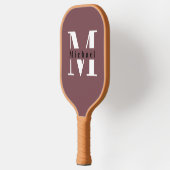 Name des niedlichen roten Monogramms + Anfangsbuch Pickleball Schläger (Links)