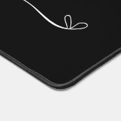 Name des Niedlichen und schwarzen Bows Schreibtischunterlage (Ecke)