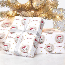 Name des niedlichen Weihnachtswrapping-Papiers Geschenkpapier