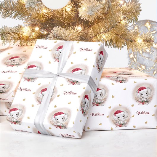 Name des niedlichen Weihnachtswrapping-Papiers Geschenkpapier
