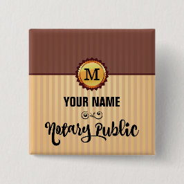 Name des öffentlichen Gold-Siegel-Monogramms für N Button