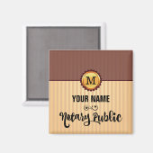 Name des öffentlichen Gold-Siegel-Monogramms für N Magnet (Vorderseite/Rückseite)