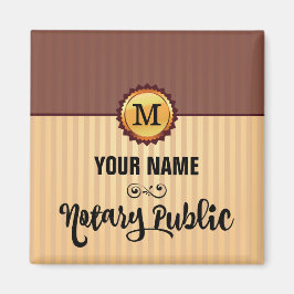 Name des öffentlichen Gold-Siegel-Monogramms für N Magnet