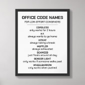 Name des Office-Codes für Mitarbeiter Poster