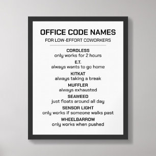 Name des Office-Codes für Mitarbeiter Poster