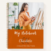 Name des orangefarbenen Fotos Notizblock (Vorderseite)