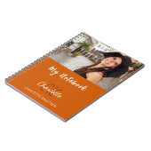 Name des orangefarbenen Fotos Notizblock (Linke Seite)