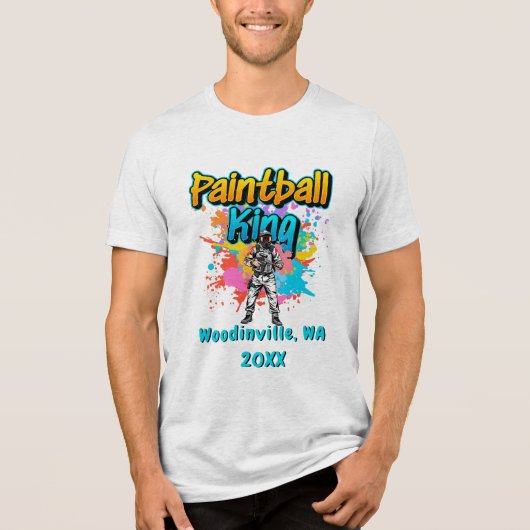 Name des Paintball King Airsoft-Positionsdatums Tri-Blend Shirt (Vorderseite)