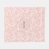 Name des Paisley-Monogrammes Fleecedecke (Vorderseite (Horizontal))
