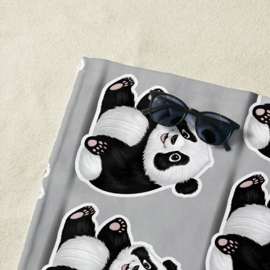 Name des Panda-Kostüms Strandtuch (Beispiel)