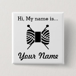 Name des Party des Knitterfahrzeugs Button