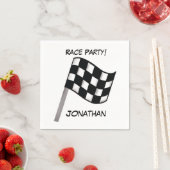 Name des Party des Schwarz-weißen Markierungsfelds Serviette (Beispiel)