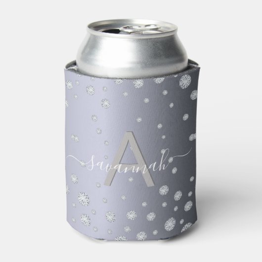 Name des Party Silver Diamonds monogram Dosenkühler (Kanne Vorderseite)