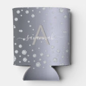Name des Party Silver Diamonds monogram Dosenkühler (Rückseite)