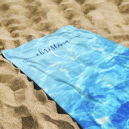 Name des Party Summer Water Monogram Strandtuch