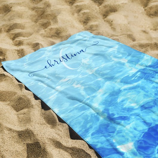 Name des Party Summer Water Monogram Strandtuch