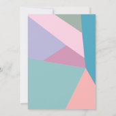 Name des pastel geometric Border des benutzerdefin Mitteilungskarte (Rückseite)