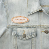 Name des Peach Fluid Marble Namensschild (Beispiel)