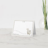 Name des persischen Katzengrundes Monogramms Dankeskarte (Vorderseite)