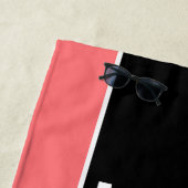 Name des personalisiert-Coral-Soccer-Spielers Strandtuch (Beispiel)