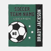 Name des personalisiert Forest Green Soccer-Spiele Fleecedecke (Vorderseite)