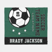 Name des personalisiert Forest Green Soccer-Spiele Fleecedecke (Vorderseite (Horizontal))
