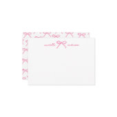 Name des personalisiert rosa Bogens Mitteilungskarte (Vorderseite/Rückseite Beispiel)