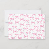 Name des personalisiert rosa Bogens Mitteilungskarte (Rückseite)