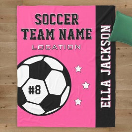 Name des personalisiert rosa Fußballspielers Fleecedecke