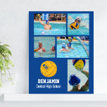 Name des personalisiert Water Polo FotoCollage Tea Poster<br><div class="desc">Dieses personalisierte Pop Foto Collage Poster enthält Ihre Lieblings-Fotos, eine orange Wasserpolo-Kugelgrafik mit der Nummer Ihres Spielers (leicht zu löschen) und zusätzlichen Text wie den Namen Ihres Spielers und/oder den Teamnamen. Dieses Design ist Set vor einer Hintergrundfarbe Ihrer Wahl - klicken Sie einfach auf anpassen und ändern Sie dann die...</div>