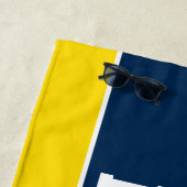 Name des personalisiert-Yellow-Navy-Blue-Fußballsp Strandtuch (Beispiel)